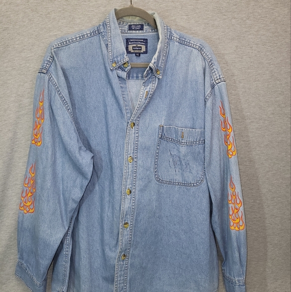 Denim Southern Biker Motorcycle shirt size XL by "Real Good Denim by Allsports" - Picture 1 of 6